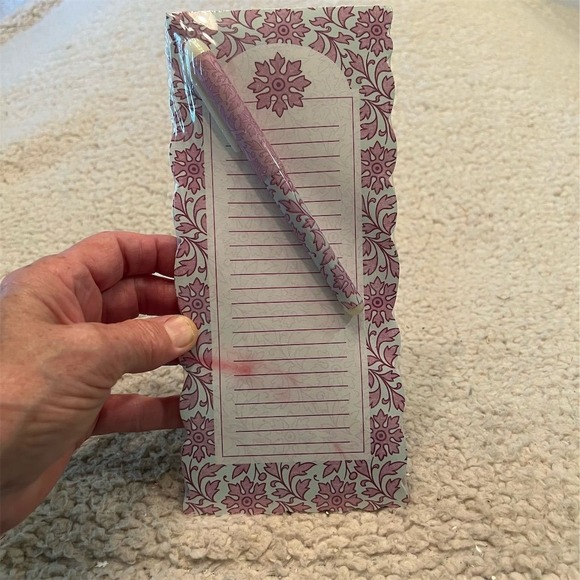 Renaissance‎ Floral Magnetic Notepad & Pen Set Elegant Stationery Gift - Picture 1 of 5